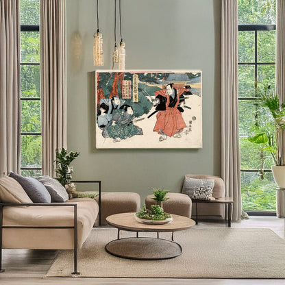 A picture of Yodanme, a mockup of the print leaning against a wall
