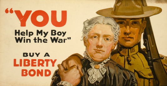 A picture of "You - help my boy win the war" Buy a Liberty Bond.