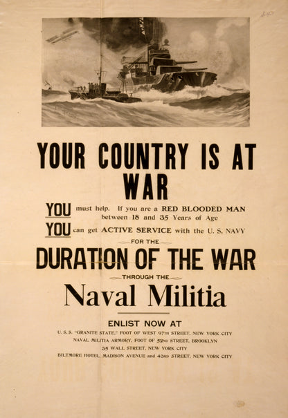 A picture of Your country is at war