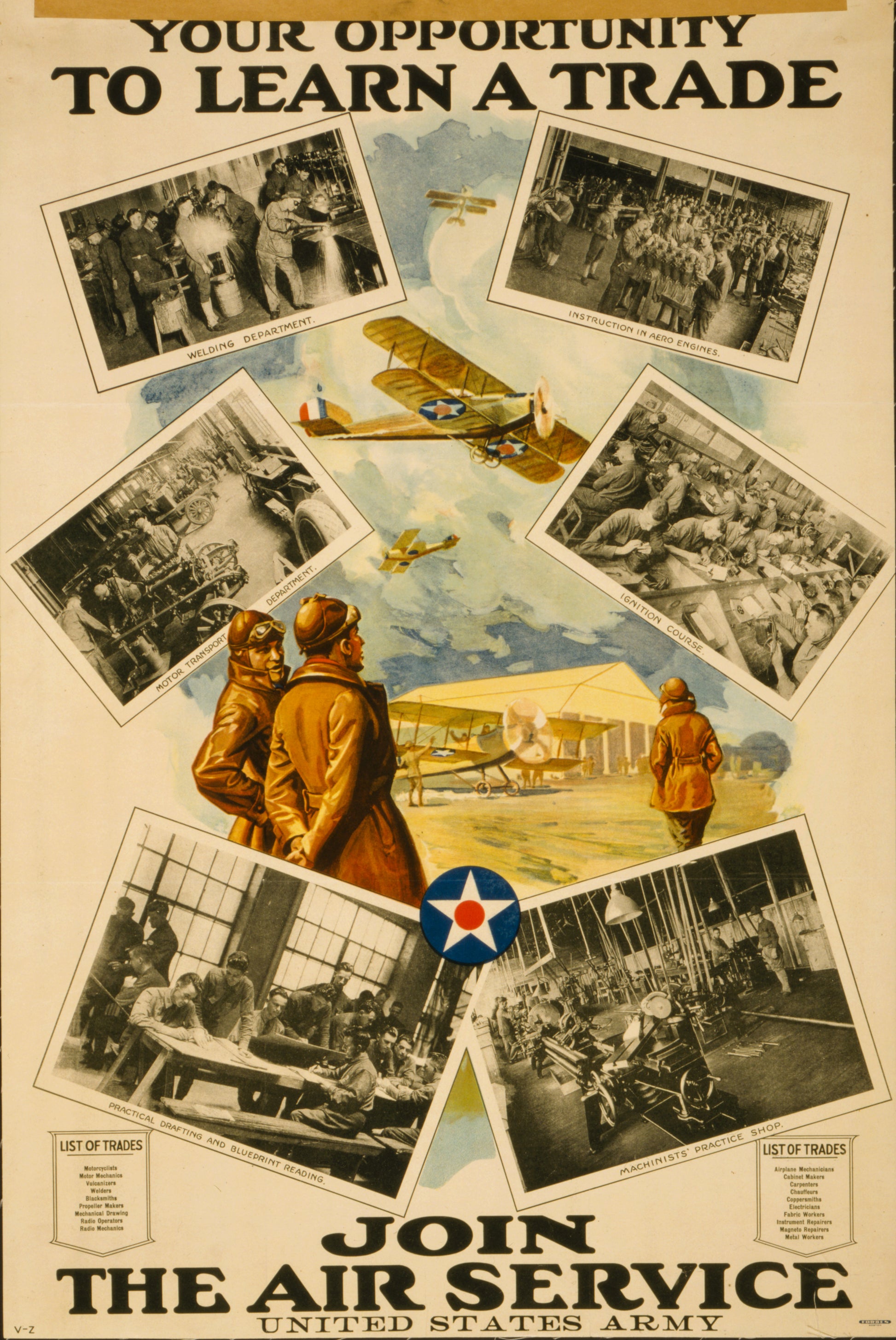A picture of Your opportunity to learn a trade Join the Air Service, United States Army.