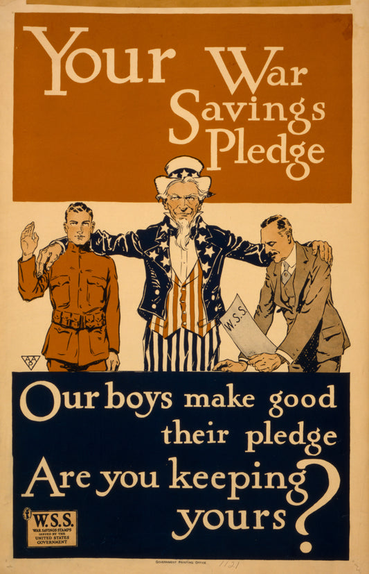A picture of Your war savings pledge Our boys make good their pledge--Are you keeping yours? /