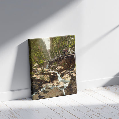 A picture of Zackelklamm, Riesengebirge, Germany, a mockup of the print leaning against a wall
