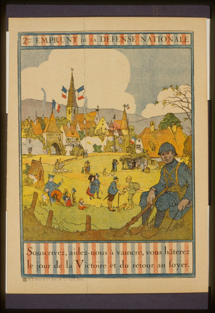A picture of 2éme Emprunt de la Défense Nationale. Souscrivez, aidez-nous á vaincre, vous hâterez le jour de la victoire et du retour au foyer