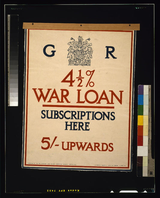A picture of 4 1/2% war loan subscriptions here