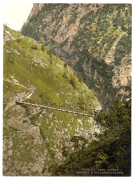 A picture of A bridge, Hollenthalklamm, Upper Bavaria, Germany