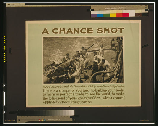 A picture of A chance shot This is a chance photograph of a chance shot at a "sub" by a real chance taking American /