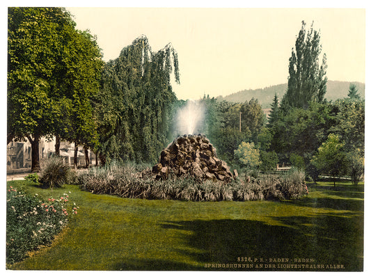 A picture of A Fountain in the Allee de Lichtenthal (i.e. Lichtentaler Allʹee), Baden-Baden, Baden, Germany