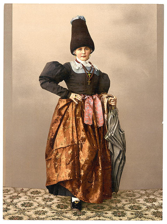 A picture of A girl of Grodenthal (i.e., Grödertal), Tyrol, Austro-Hungary