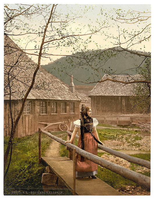 A picture of A girl of the Black Forest, Black Forest, Baden, Germany