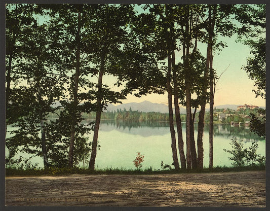 A picture of A glimpse of Mirror Lake, Adirondack Mountains