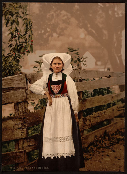 A picture of A Hardanger girl, Hardanger Fjord, Norway