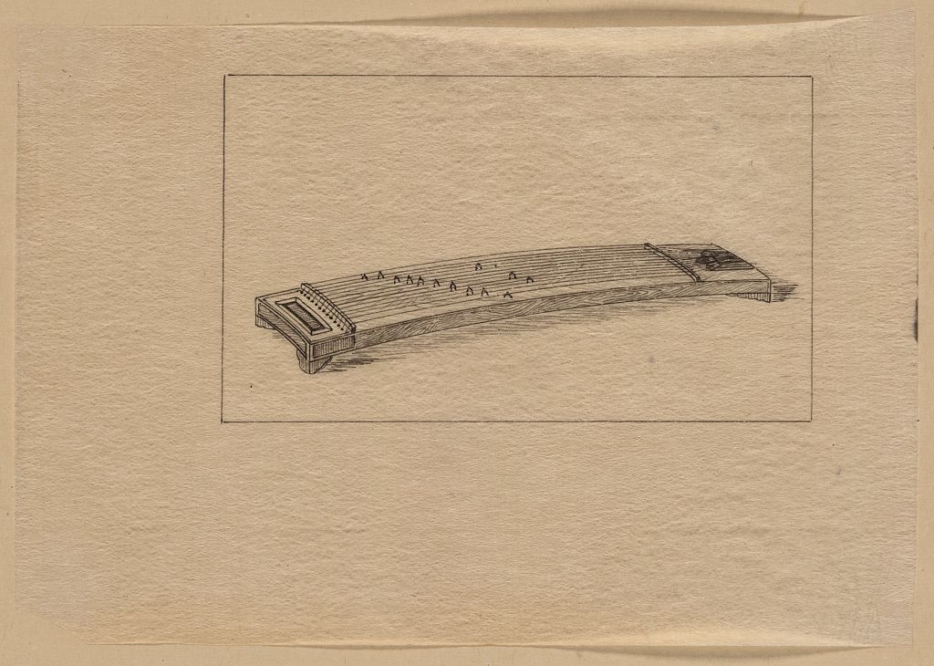 A picture of A koto or Japanese zither
