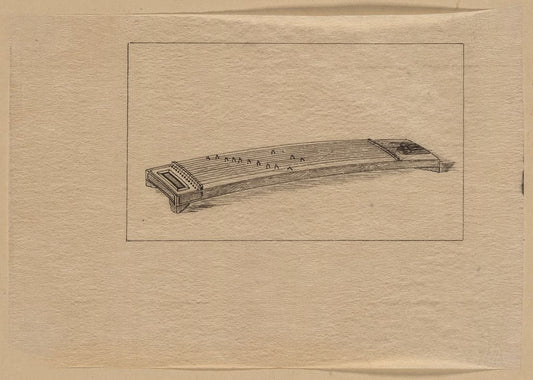 A picture of A koto or Japanese zither