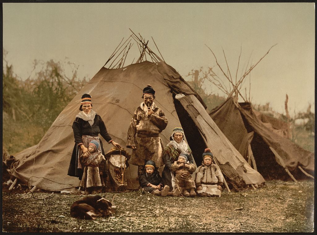 A picture of A Lapp family, Norway