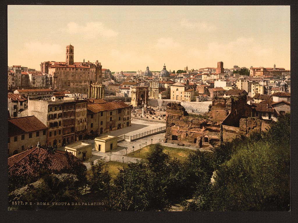 A picture of A panorama from the Palatine, Rome, Italy