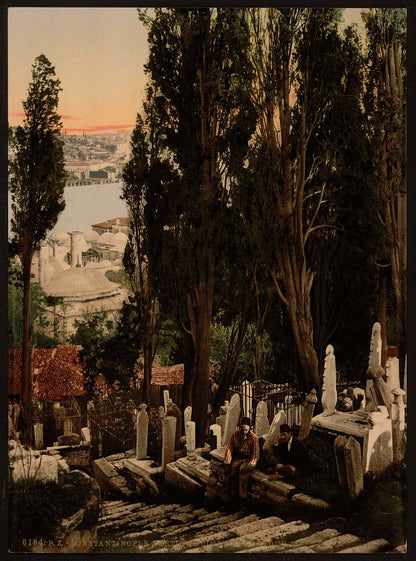 A picture of A part of the Eyoub (i.e., Uyüp) cemetery, II, Constantinople, Turkey