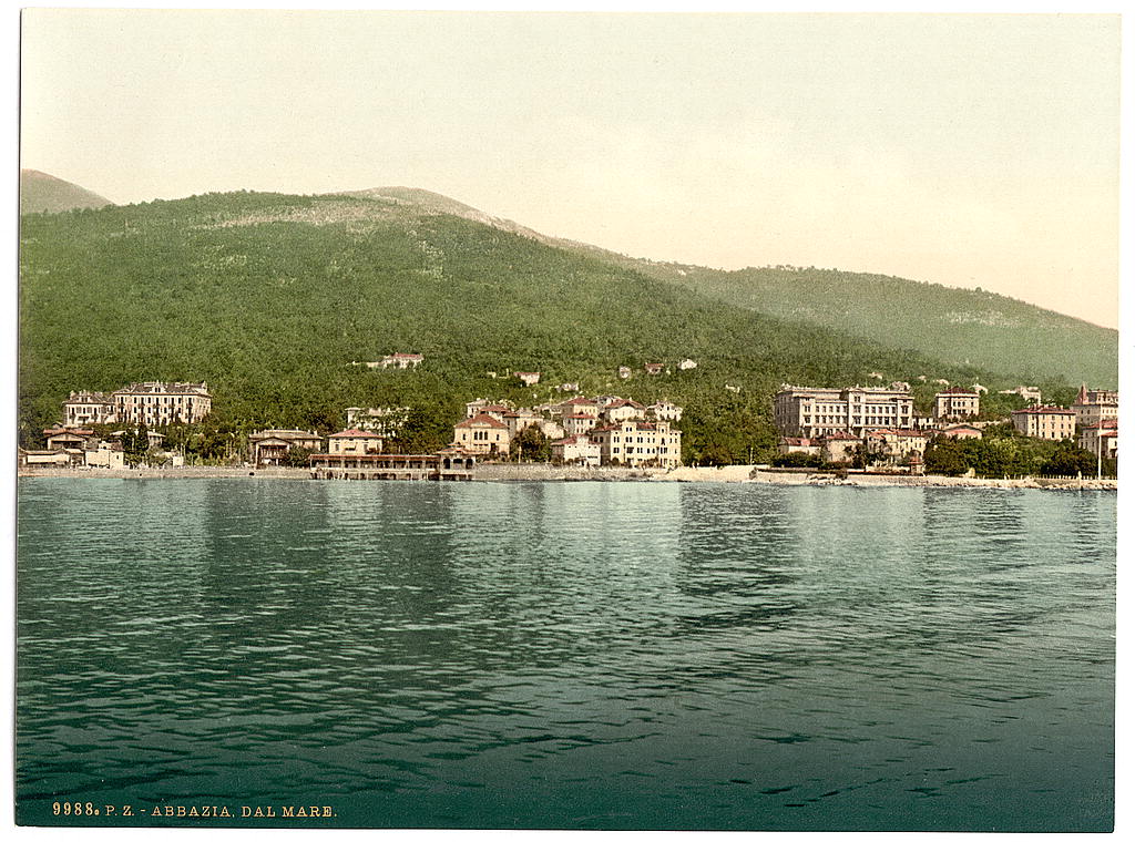 A picture of Abbazia, from the sea, Istria, Austro-Hungary