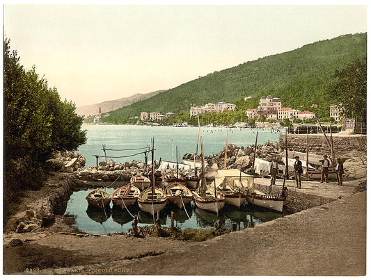 A picture of Abbazia, small harbor, Istria, Austro-Hungary