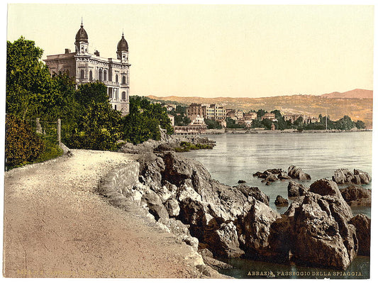 A picture of Abbazia, the Strand Promenade, Istria, Austro-Hungary