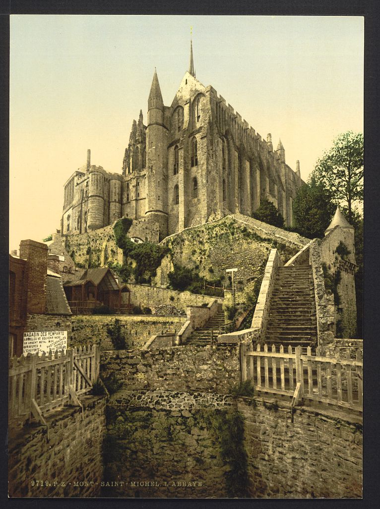 A picture of Abbey from the ramparts, Mont St. Michel, France