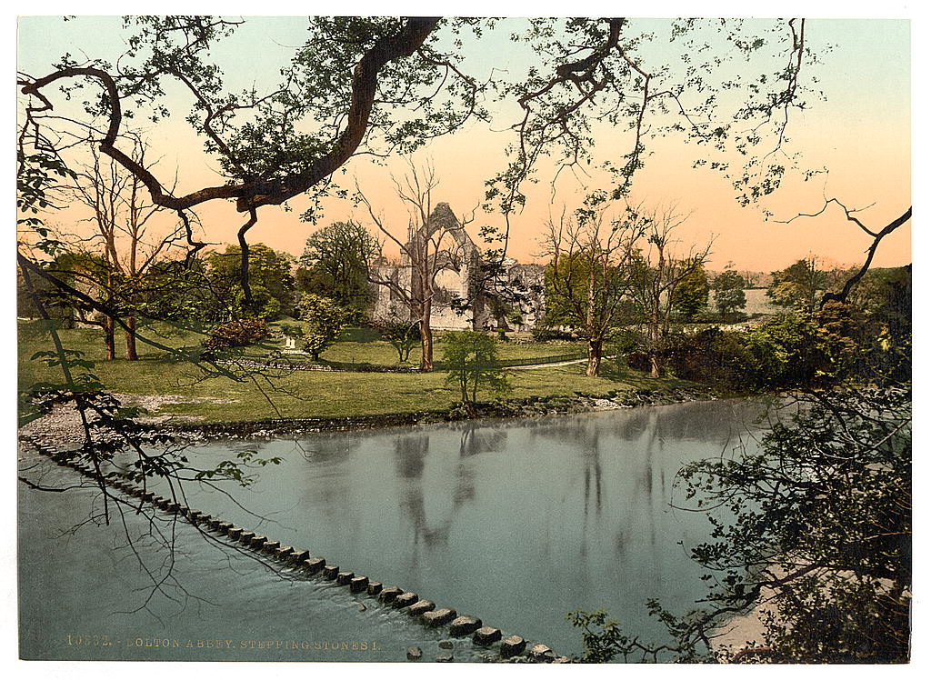 A picture of Abbey stepping stones, I, Bolton Abbey, England