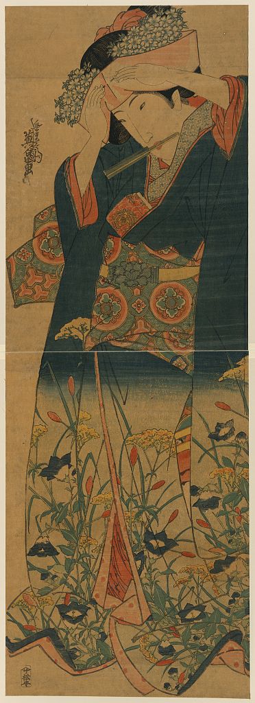 A picture of Agebōshi o naosu musume