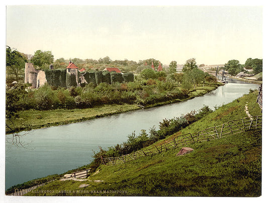 A picture of Allington Castle and river, near Maidstone, England