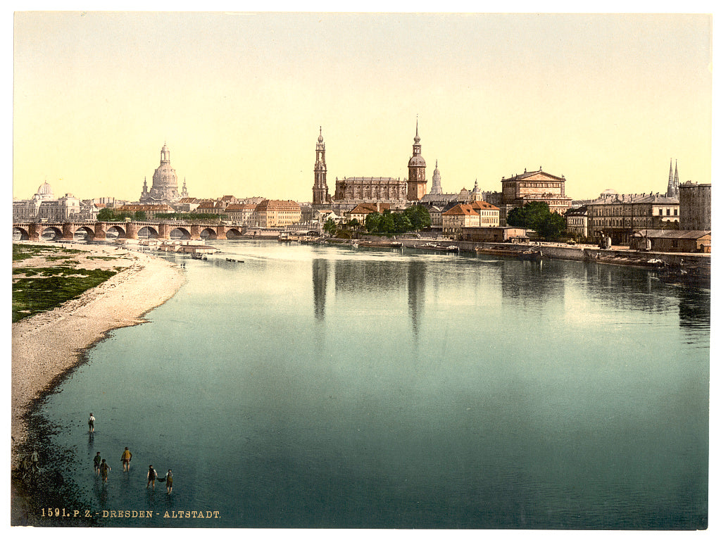 A picture of Altstadt, Dresden, seen from the Marienbrucke, Saxony, Germany