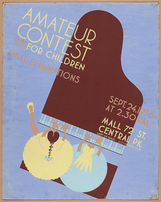 A picture of Amateur contest for children Final eliminations, Sept. 24, 1936.