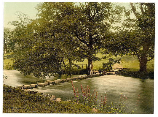 A picture of Ambleside, stepping stones, Lake District, England