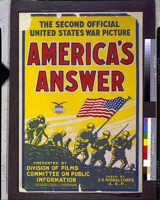 A picture of America's answer. The second official United States war picture