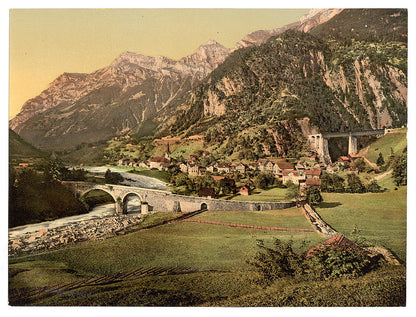 A picture of Amsteg, general view, St. Gotthard Railway, Switzerland