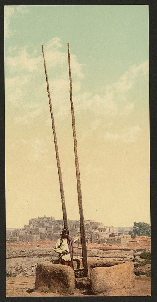 A picture of An "Estufa", Pueblo of Taos, N.M.