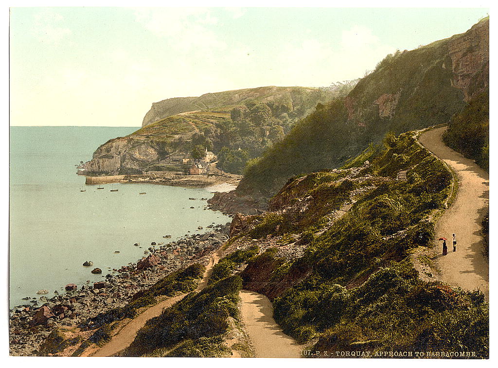 A picture of Approach to Babbacombe Beach, Torquay, England