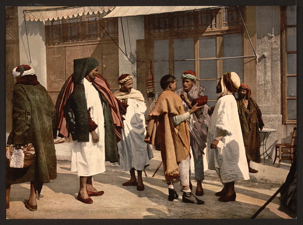 A picture of Arabs disputing, Algiers, Algeria