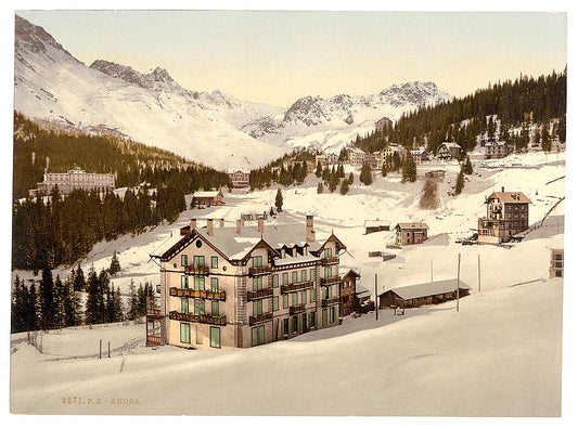 A picture of Arosa, in winter, Grisons, Switzerland