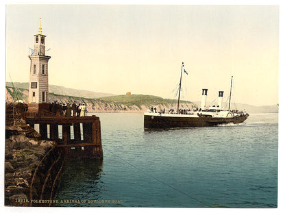 A picture of Arrival of Boulogne boat, Folkestone, England