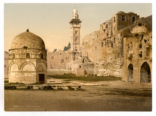 A picture of Assises and the Tower of Antonia, Jerusalem, Holy Land