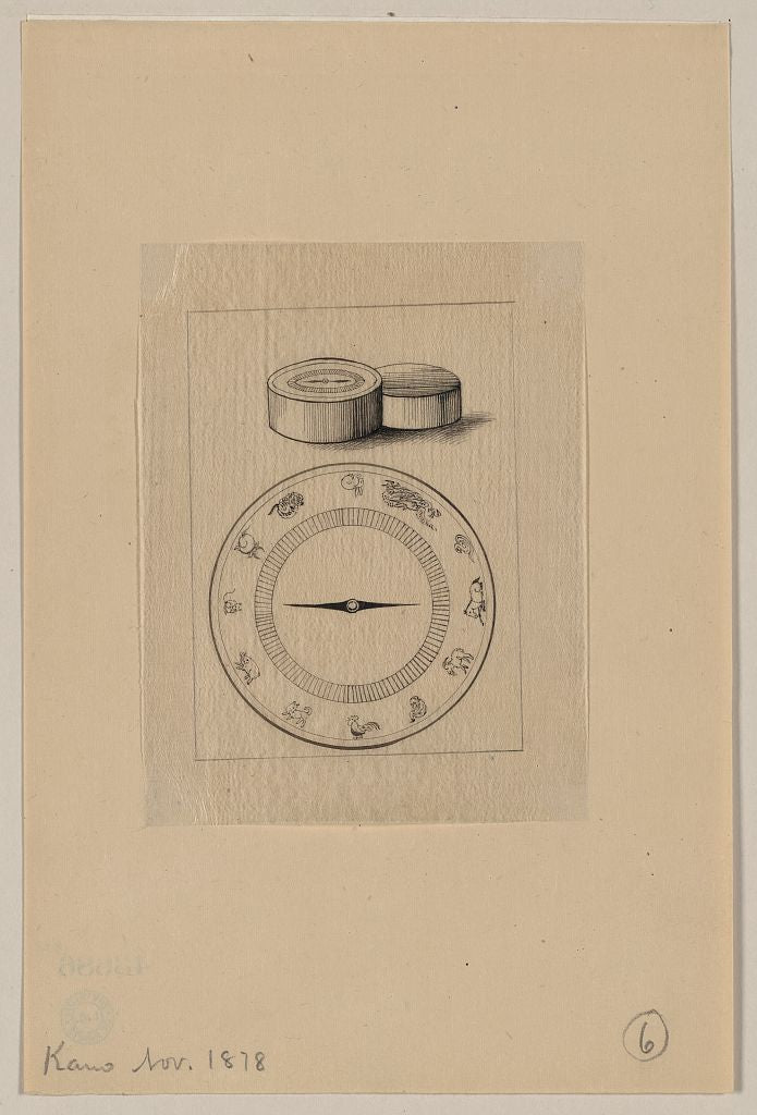 A picture of Astrological device showing signs of the Chinese calendar, with case