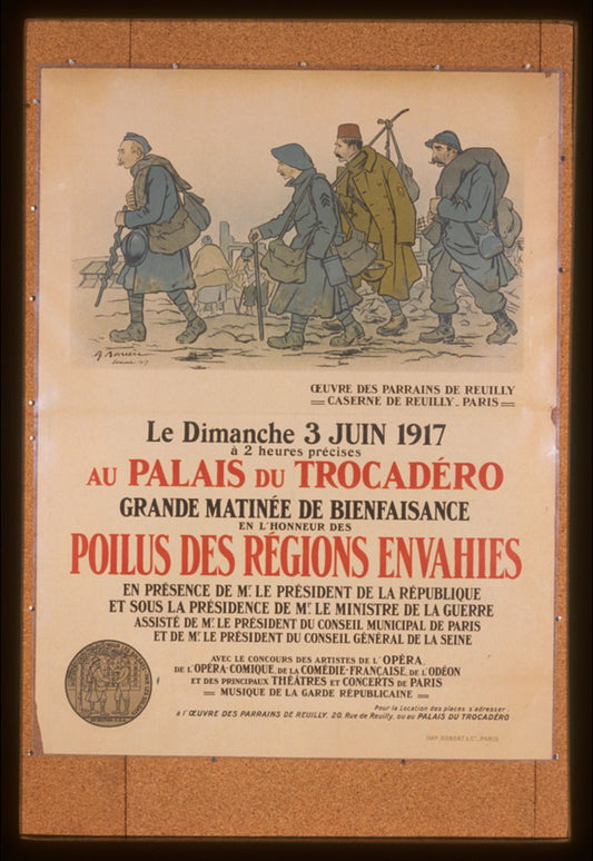 A picture of Au Palais du Trocadéro. Grande matinée de bienfaisance en l'honneur des poilus des régions enhavies
