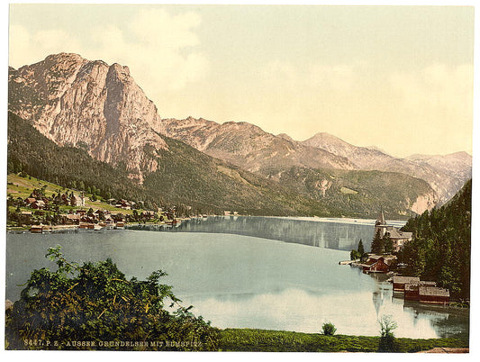 A picture of Aussee, Grundelsee (i.e., Grundlsee), Upper Austria, (i.e., Styria) Austro-Hungary
