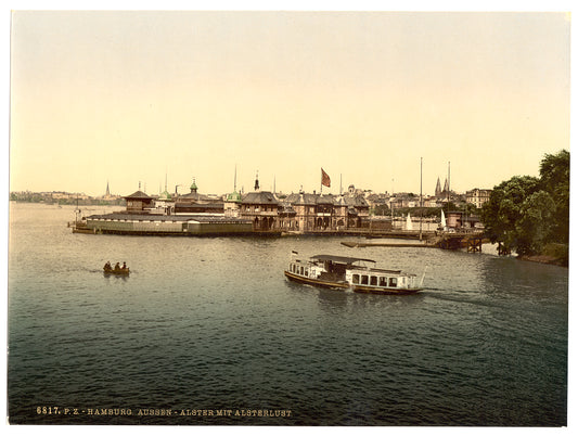 A picture of Aussen-Alster and Pleasure Gardens, Hamburg, Germany
