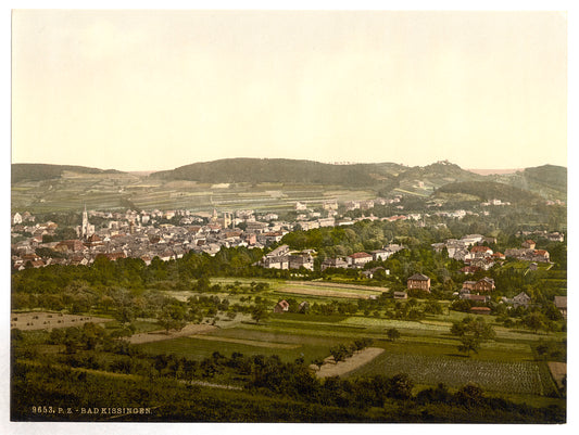 A picture of Bad Kissengen (i.e. Bad Kissingen), general view,  Bavaria, Germany