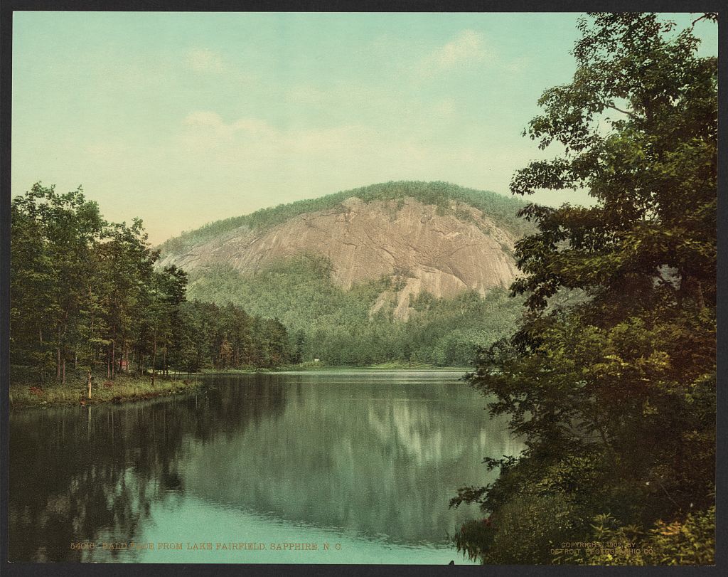 A picture of Bald Face from Lake Fairfield, Sapphire, N.C.