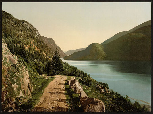 A picture of Bandak Lake from Dalen, Telemarken (i.e, Telemark), Norway