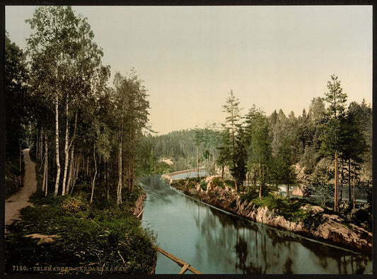 A picture of Bandak's Canal, Telemarken (i.e, Telemark), Norway