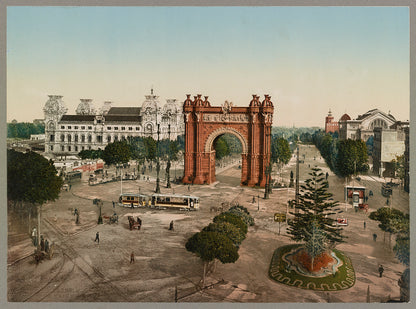 A picture of Barcelona. Arco de Triunfo y Palacio de Justicia