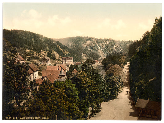 A picture of Bath Grund (i.e., Bad Grund) with Iberg, Hartz, Germany