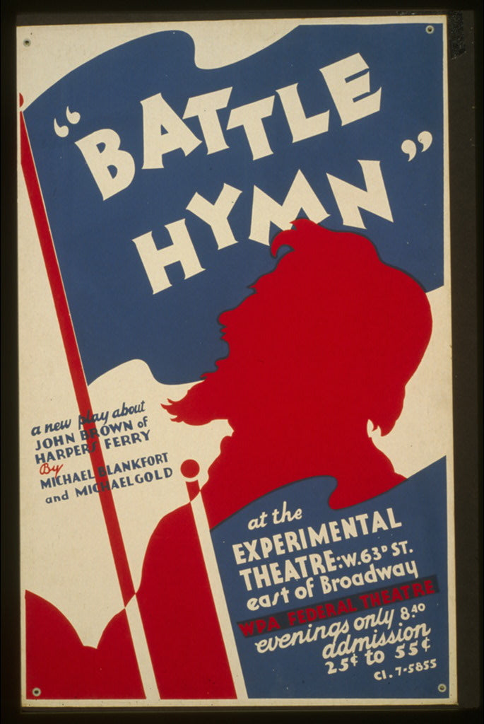 A picture of "Battle hymn" a new play about John Brown of Harpers Ferry by Michael Blankfort and Michael Gold At the Experimental Theatre.