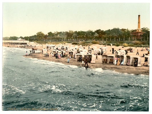A picture of Beach and park, Colberg, Pomerania, Germany (i.e.,Kołobrzeg, Poland)